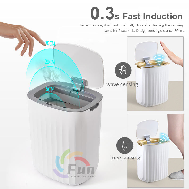 Automatic Smart Induction Trash Can With Lid