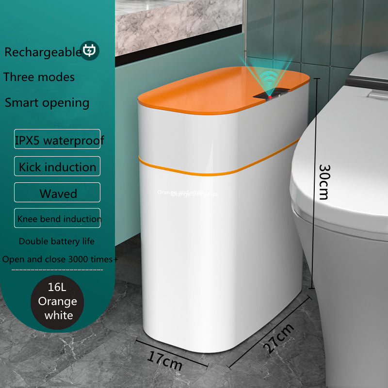 Automatic Smart Induction Trash Can With Lid